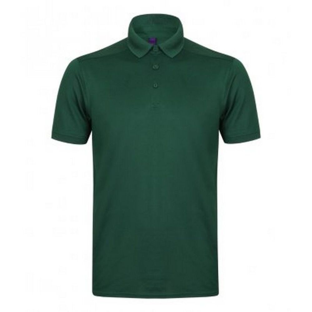 Henbury Mens Stretch Microfine Pique Polo Shirt / Bottle